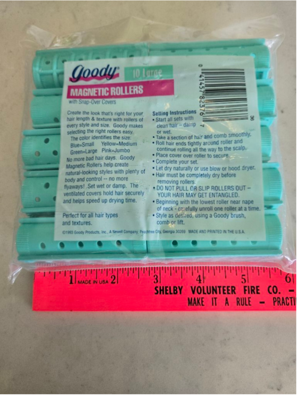 Vintage Goody Magnetic Hair Rollers One Size Teal - Picture 4 of 4